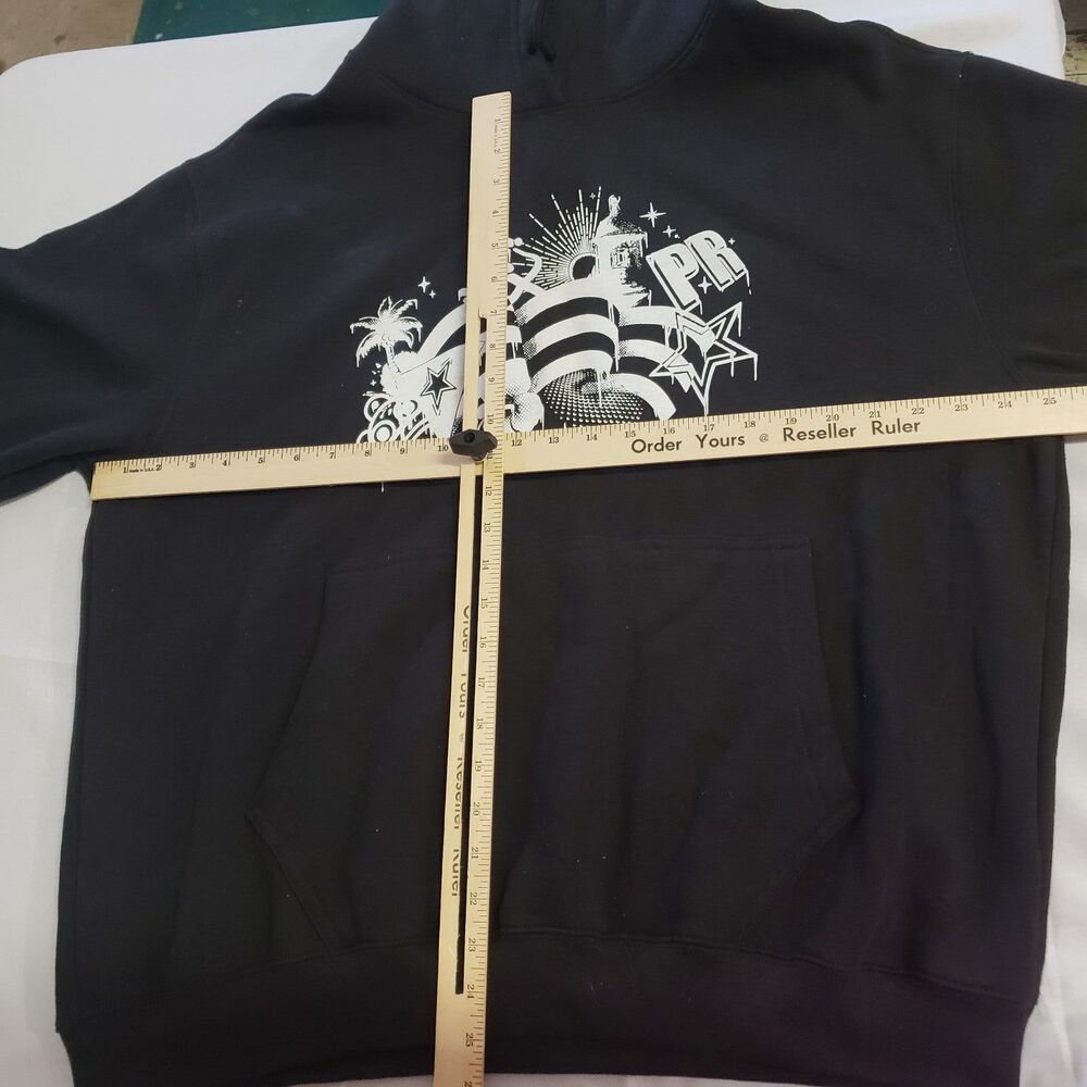 Puerto Rico black graphic hoodie Pullover EL MORRO PREOWNED - Picture 2 of 4